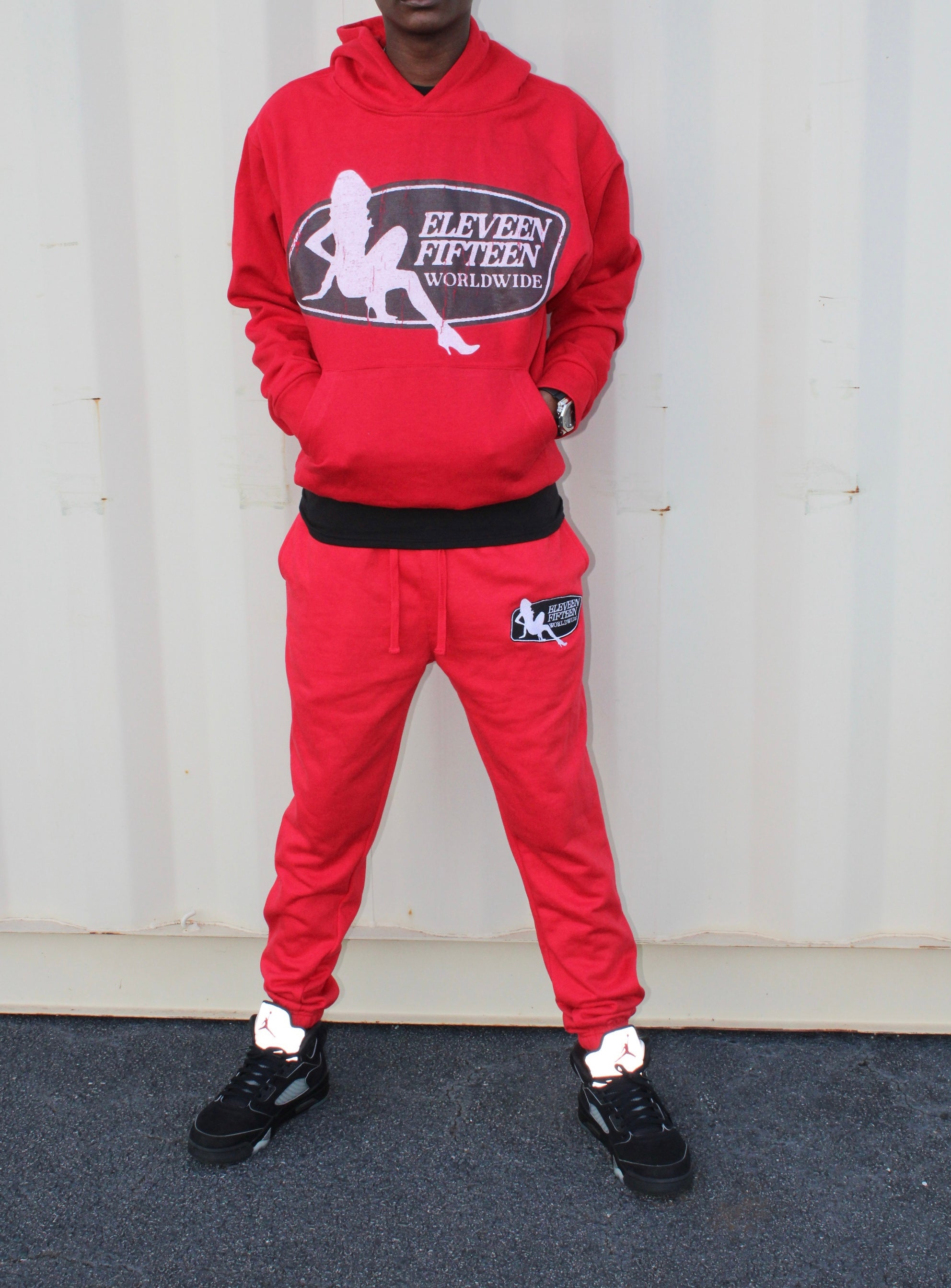 Red EF Worldwide Hoodie Set