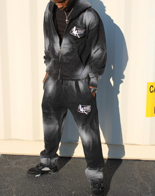 Black EF Worldwide Zip Up Set